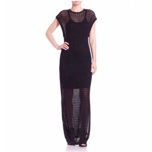 DKNY CROCHET OVERLAY MAXI DRESS